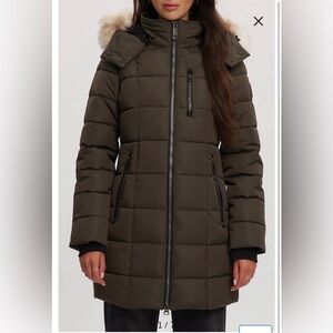 Noize Hannah Faux Fur Trim Hooded Parka Women’s NWT XS Forest